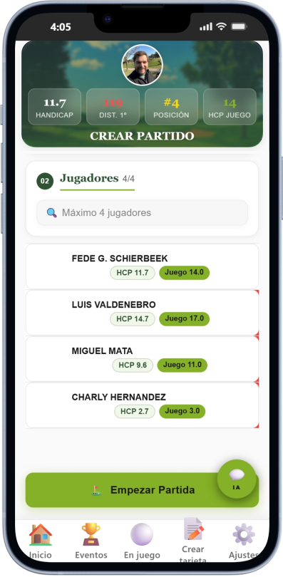 Crear partida con amigos